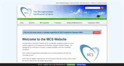 Desktop Screenshot of microgenerationcertification.org